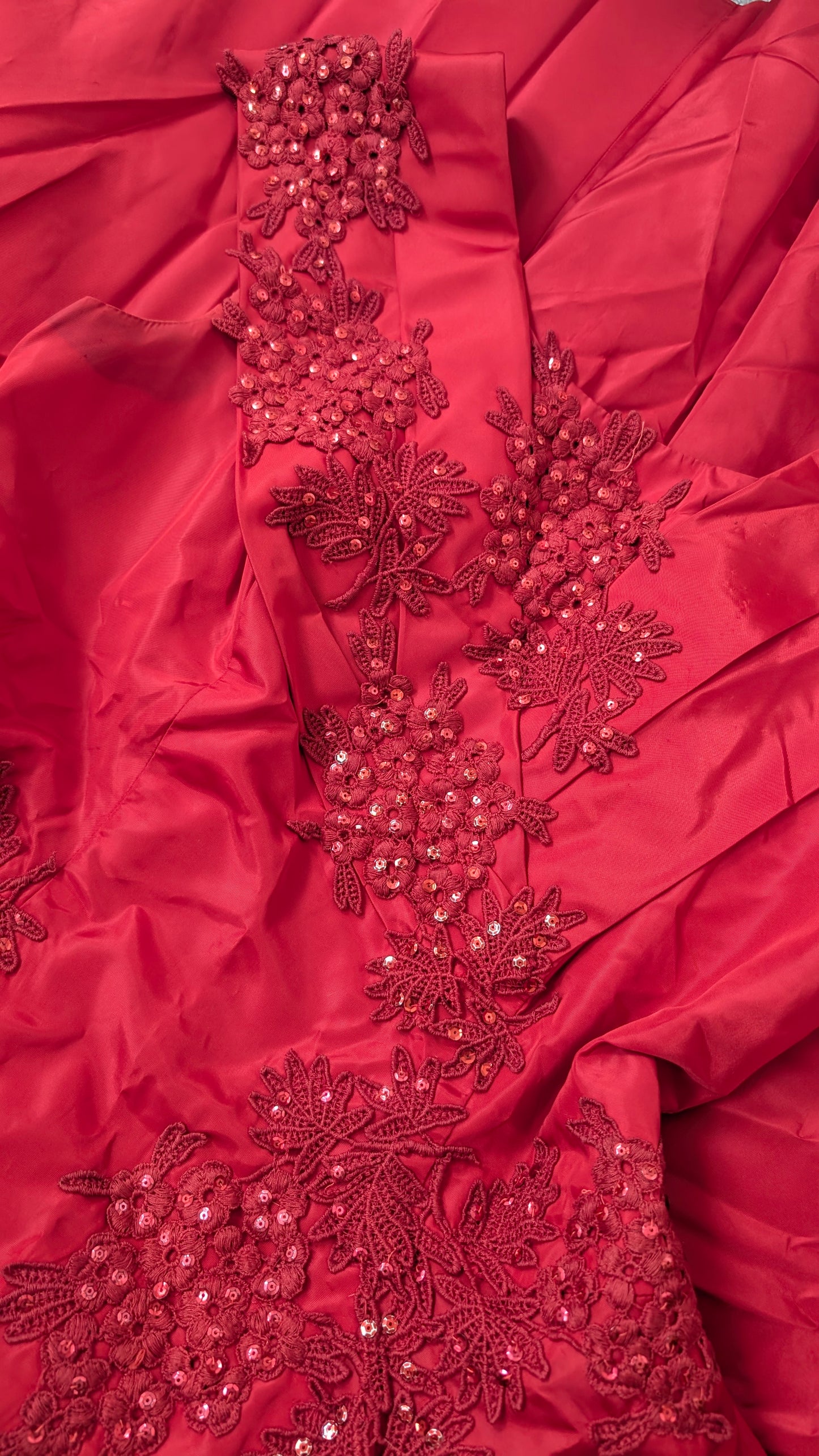 1980s red gown