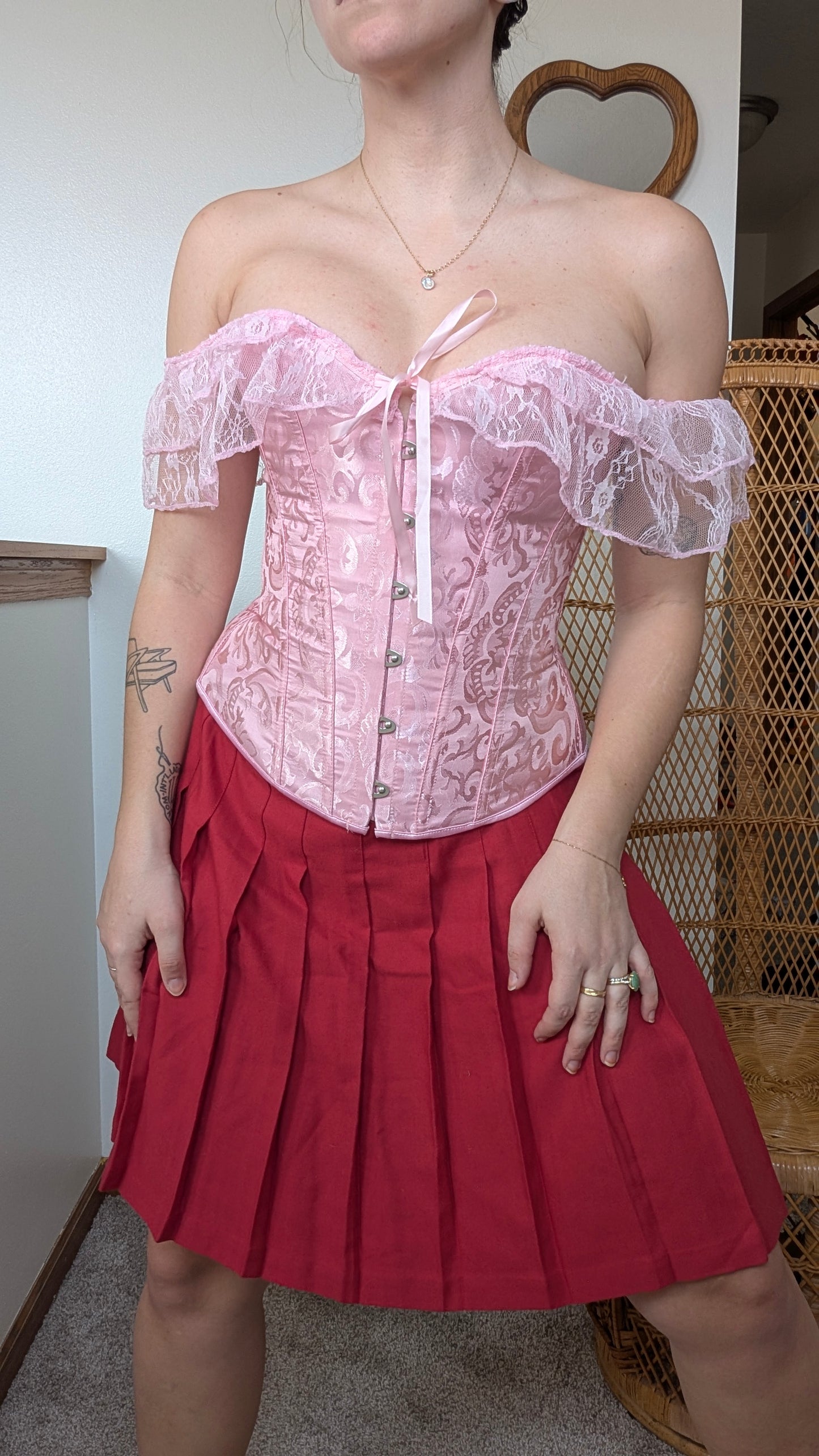 Y2k pink corset