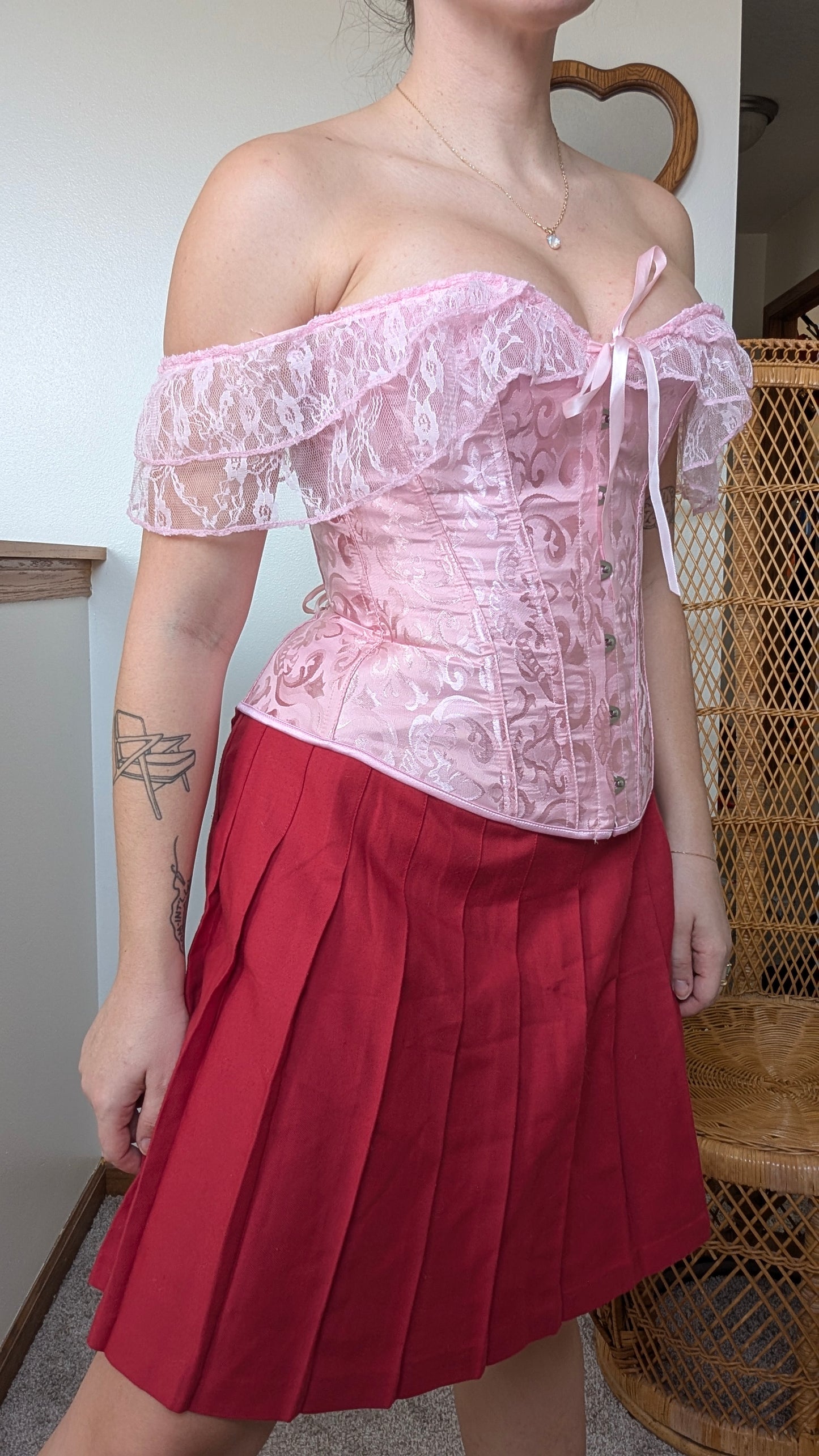 Y2k pink corset