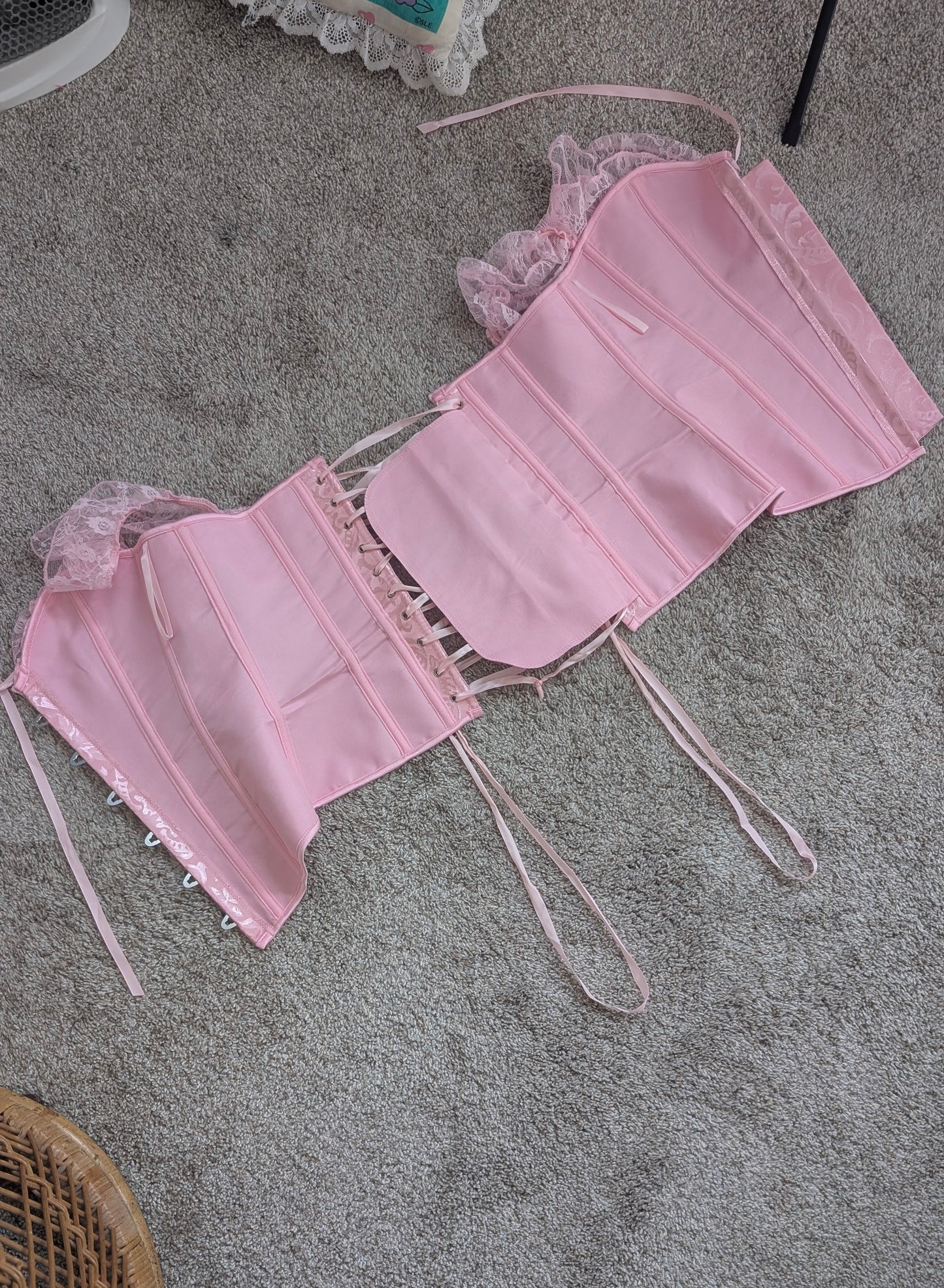 Y2k pink corset