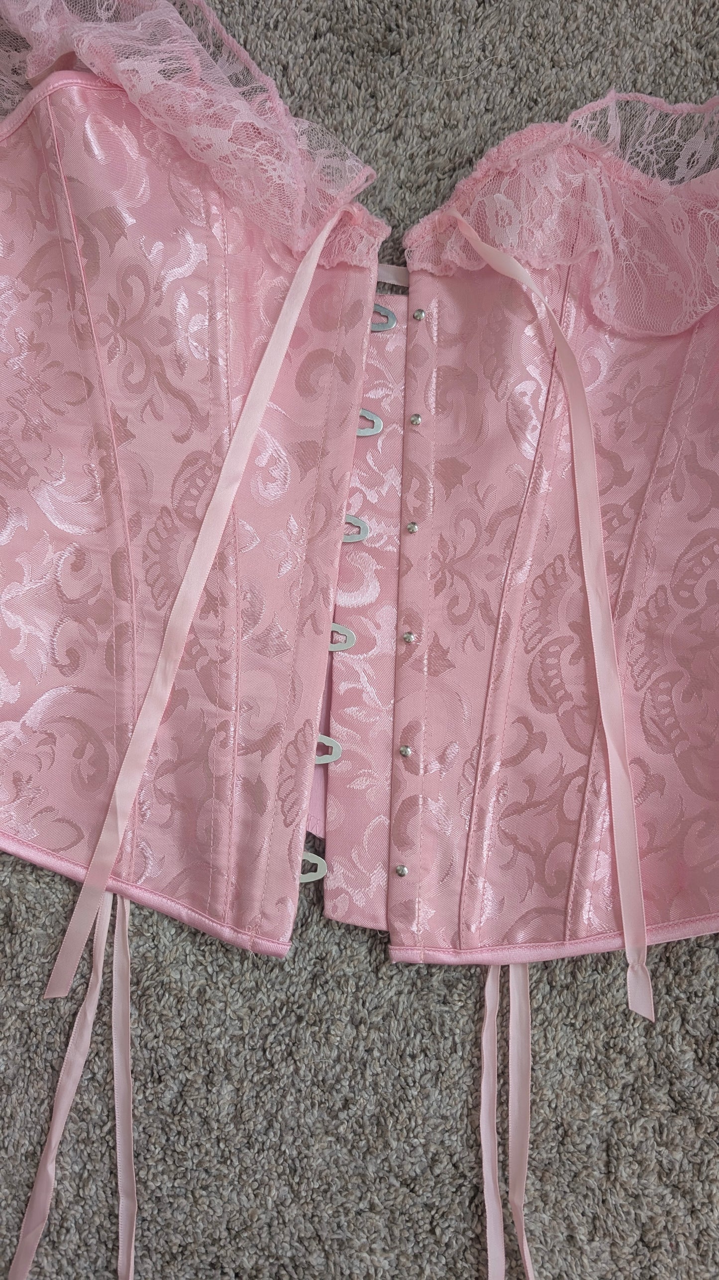 Y2k pink corset