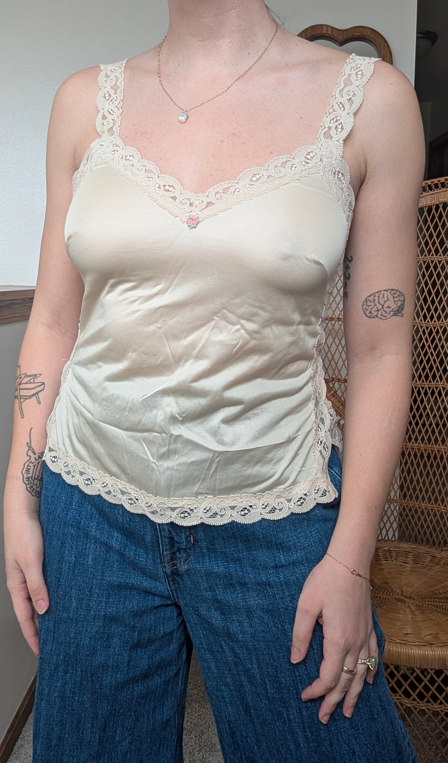 1990s pale yellow camisole