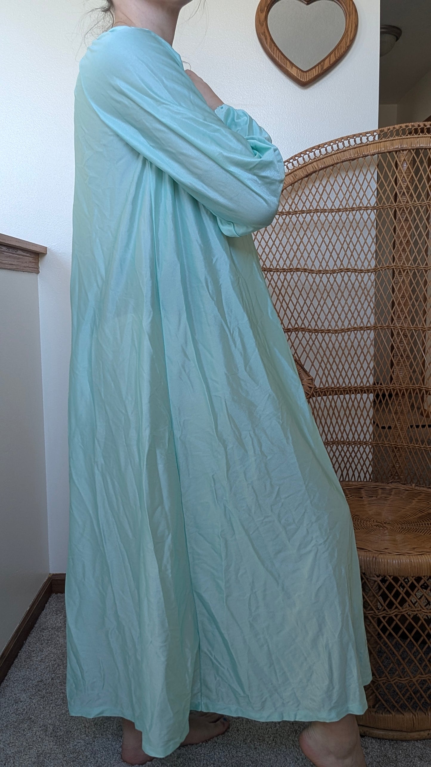 1970s aqua nightgown