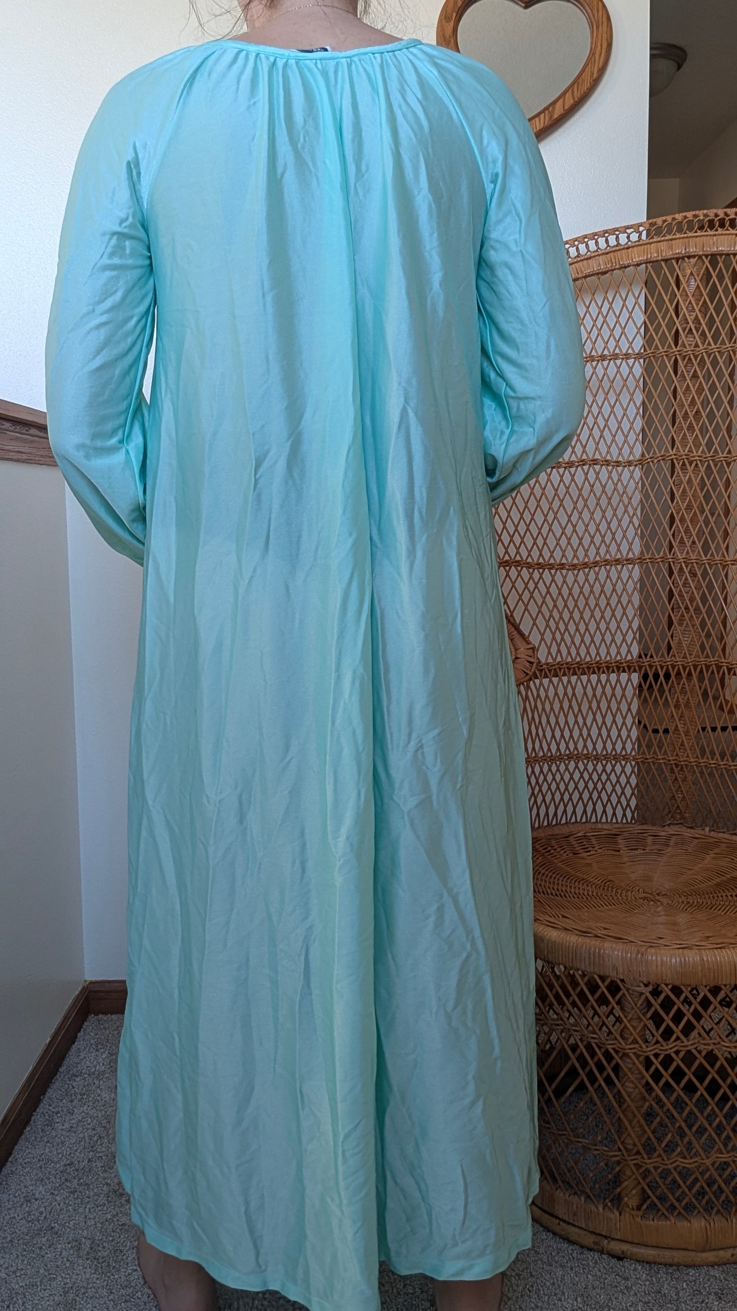 1970s aqua nightgown