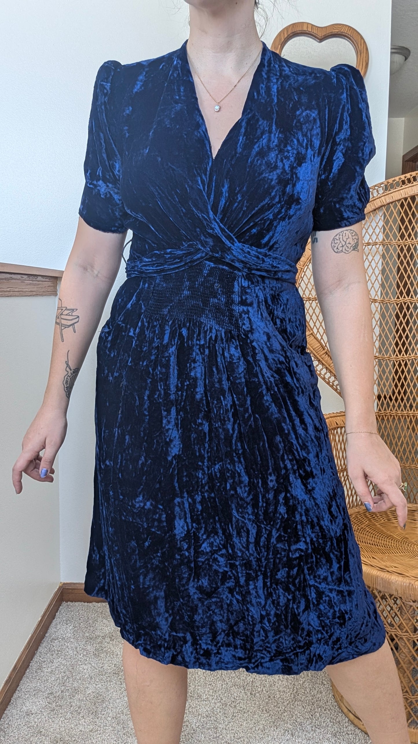 1930s velvet dress