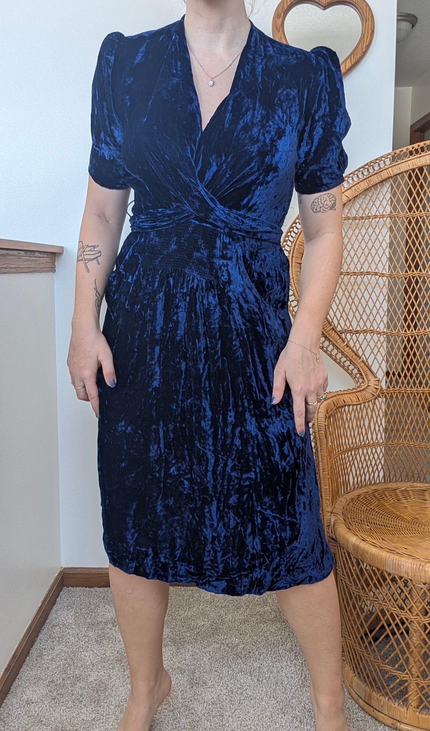 1930s velvet dress