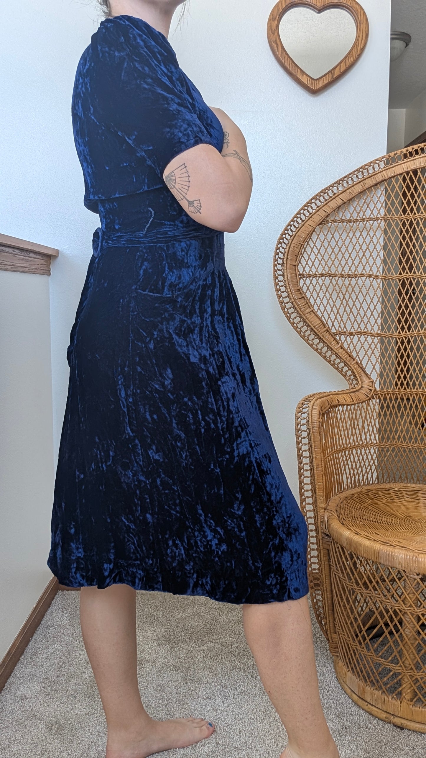 1930s velvet dress