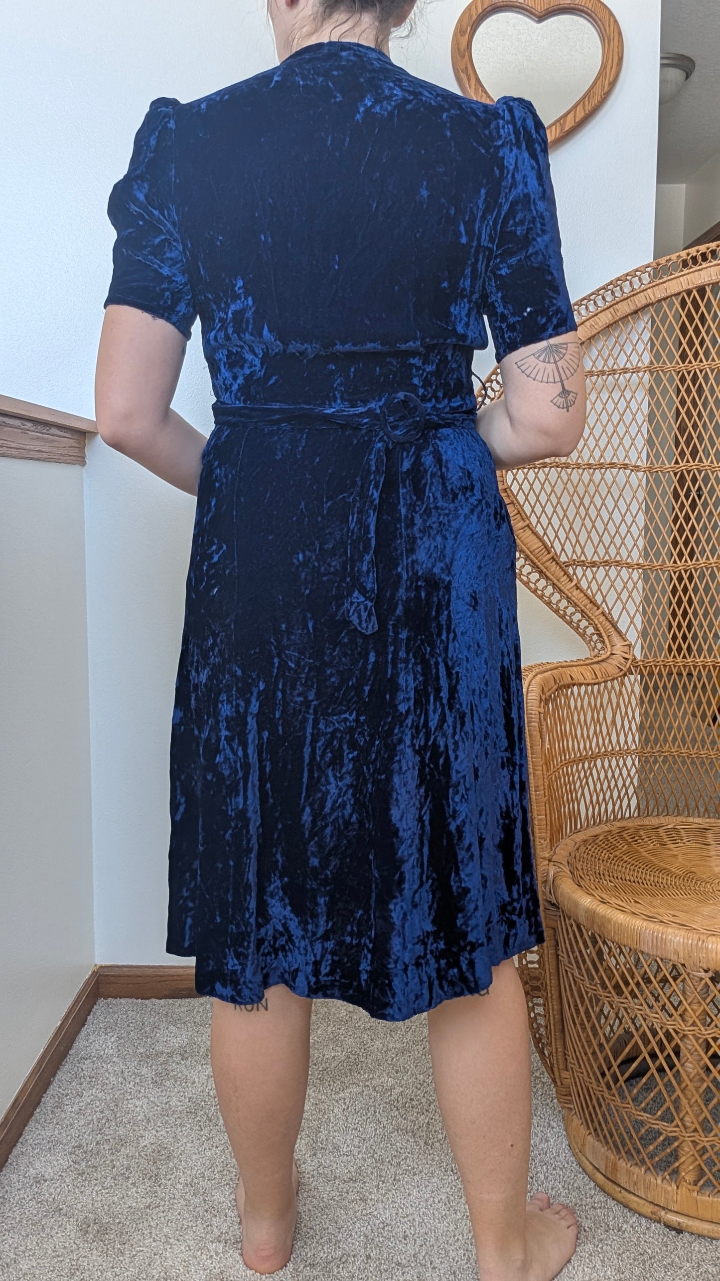 1930s velvet dress