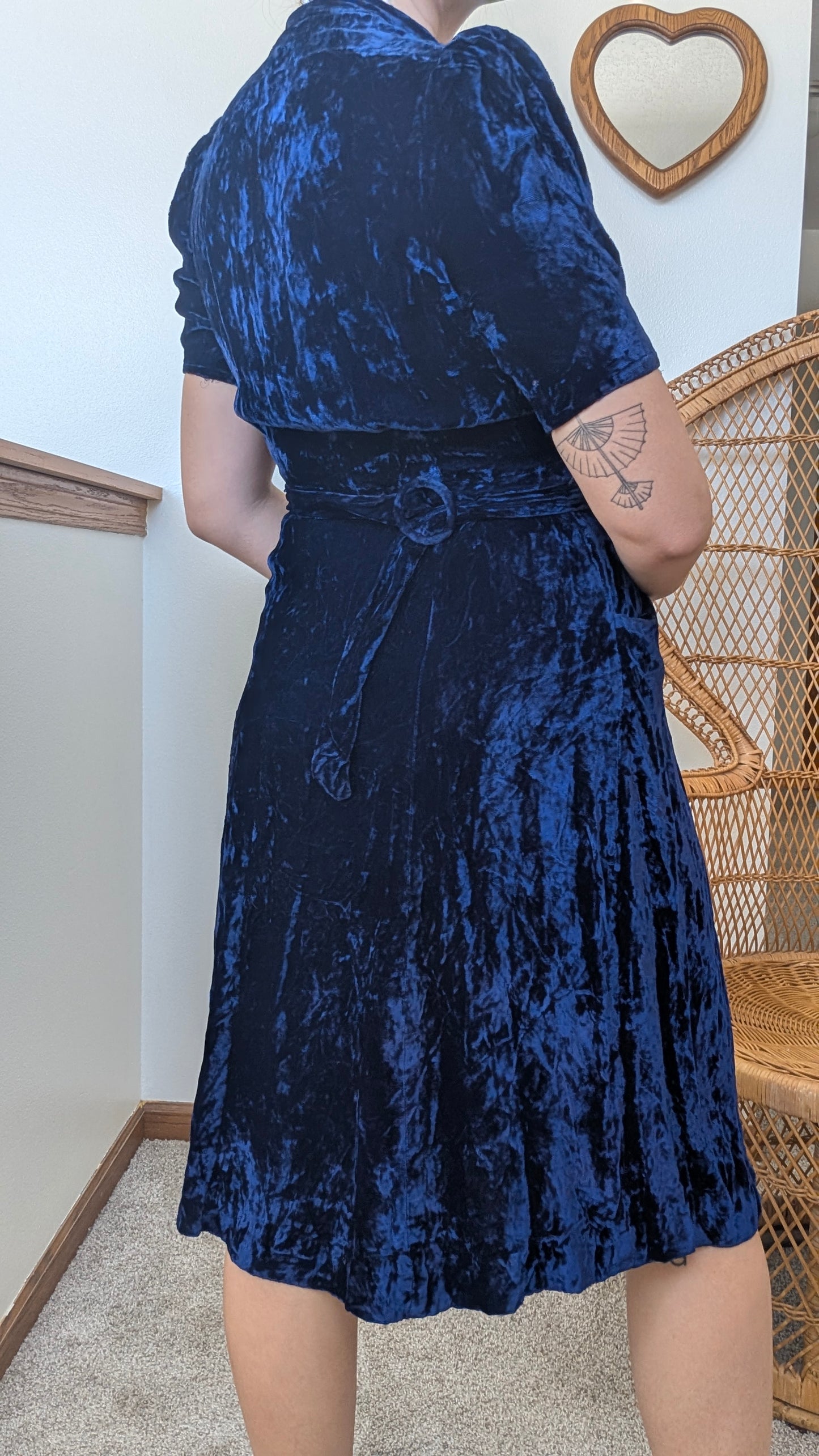 1930s velvet dress