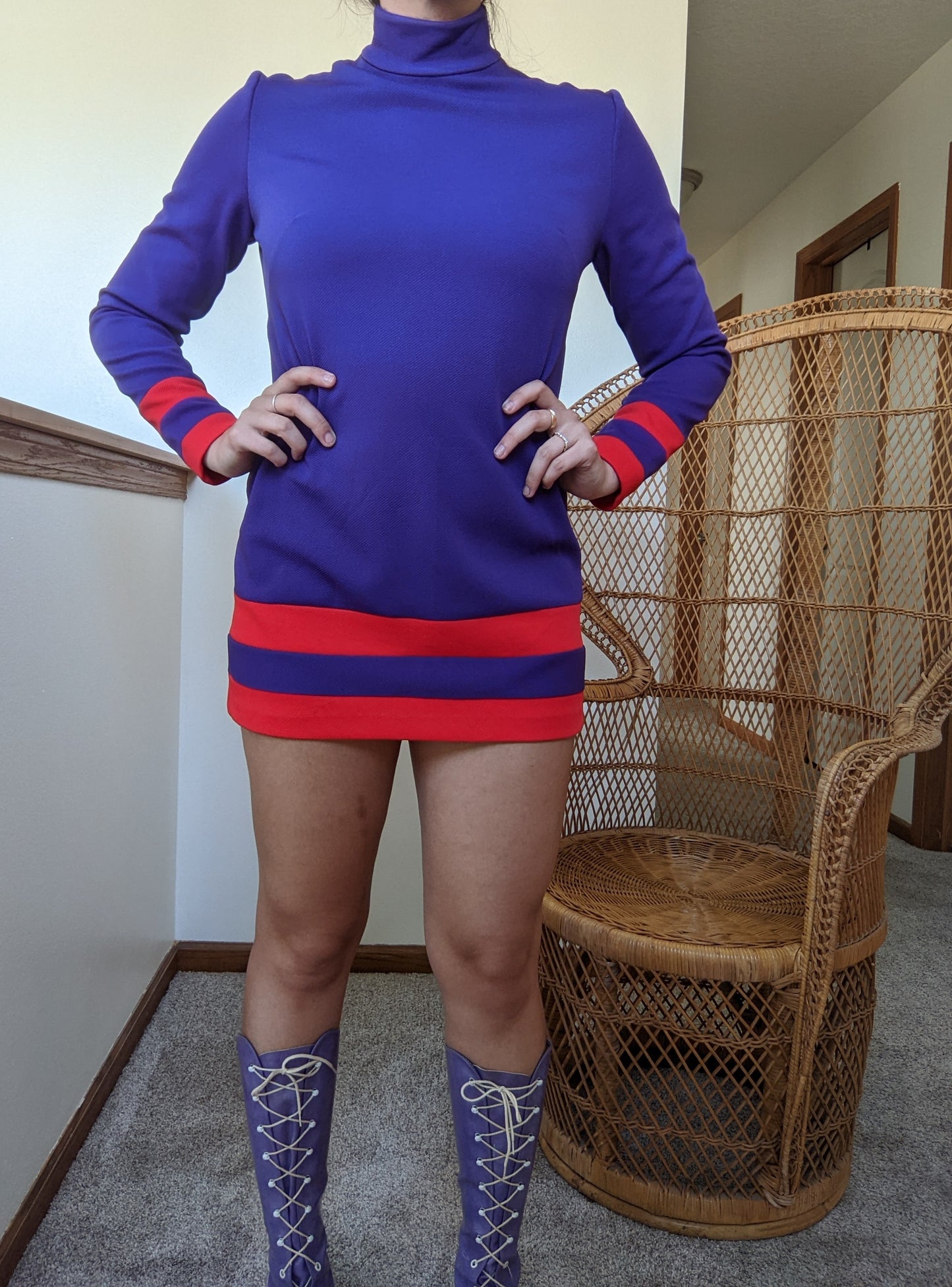 1960s Spacey Micro Mini Dress