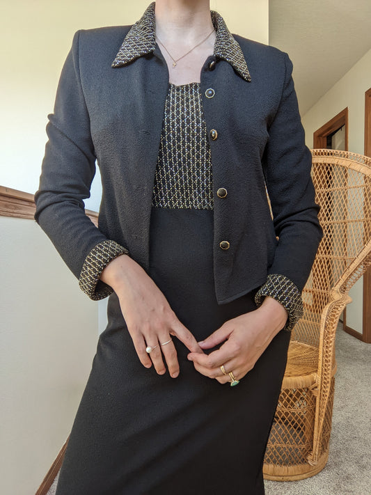 1980s Dress and Jacket Set