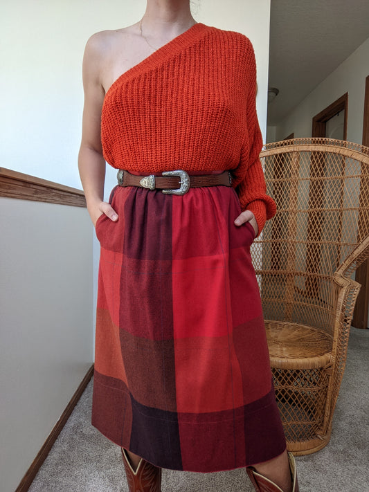 1970s Union-Made Wool Blend Skirt