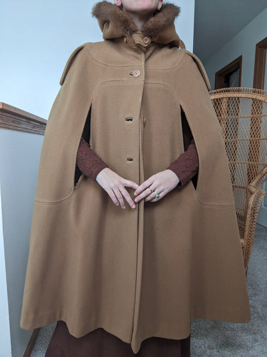 1950s Light Brown Cape