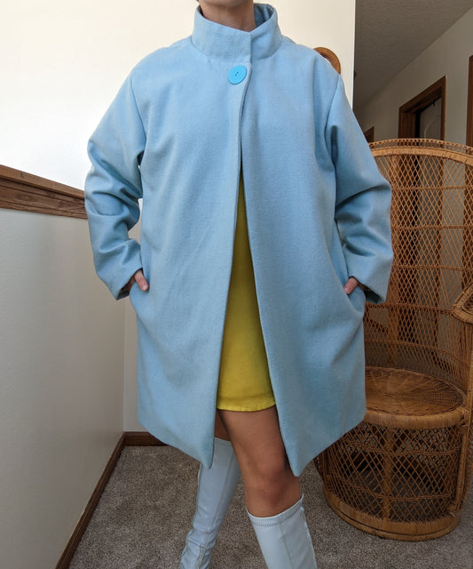 1980s Powder Blue Swing Coat