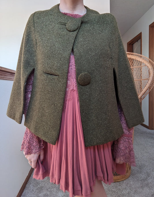 1960s olive cape